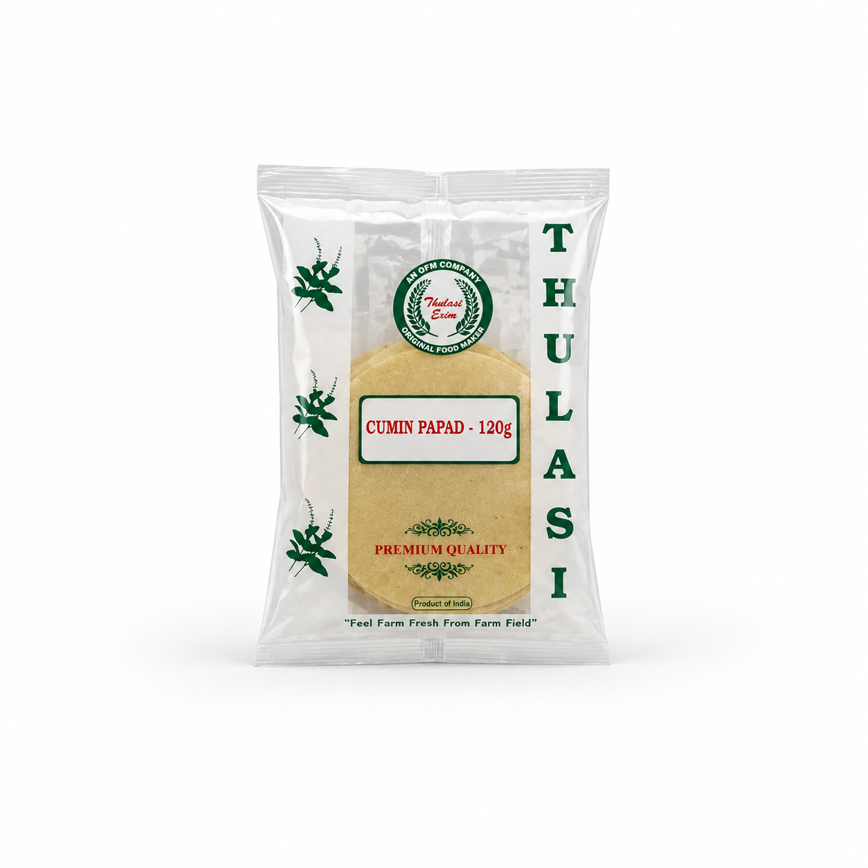 Thulasi Cumin Papad - 3.5" - 120g