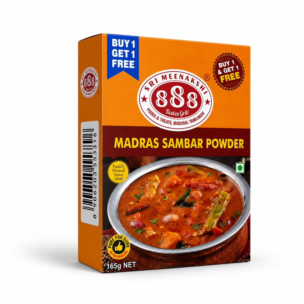 888 Madras Sambar Powder-165G
