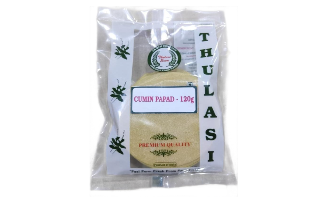 Thulasi Cumin Papad - 3.5" - 120g