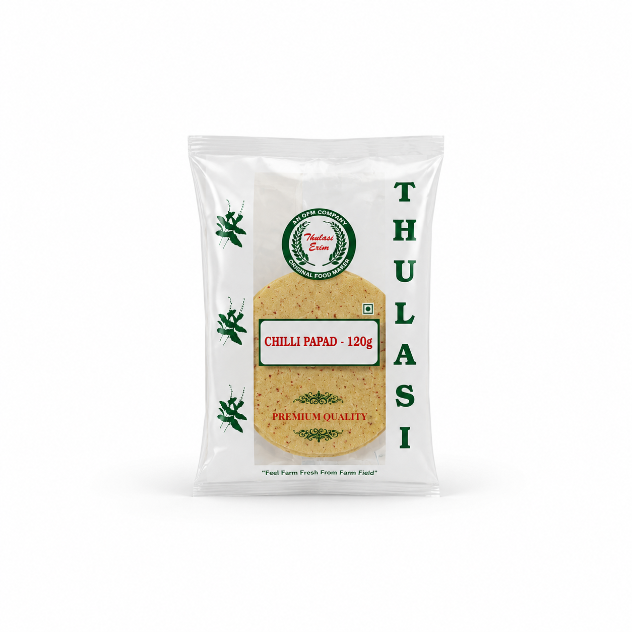 Thulasi Chilli Papad - 3.5" - 120g