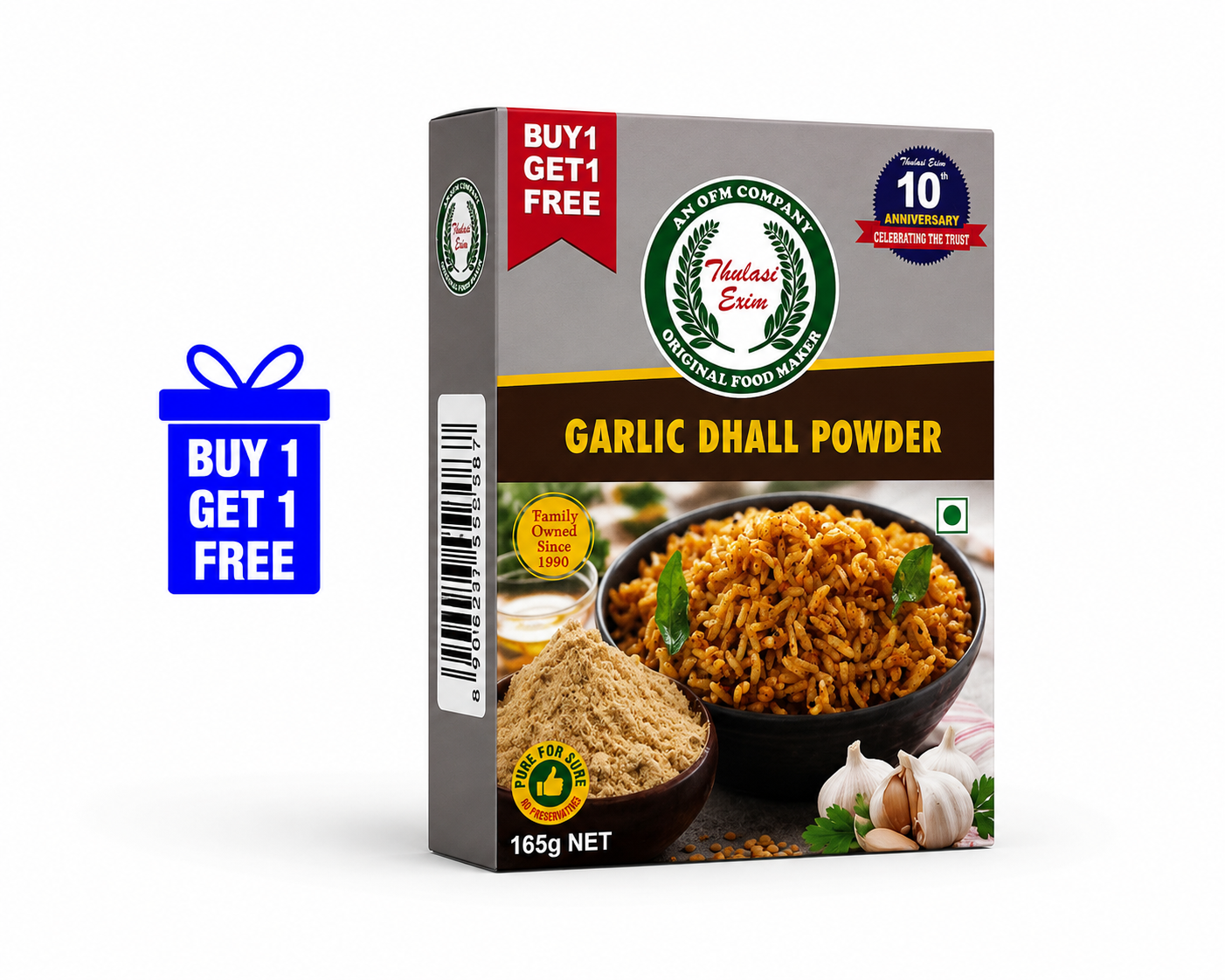 Thulasi Garlic Dal Powder - 165g