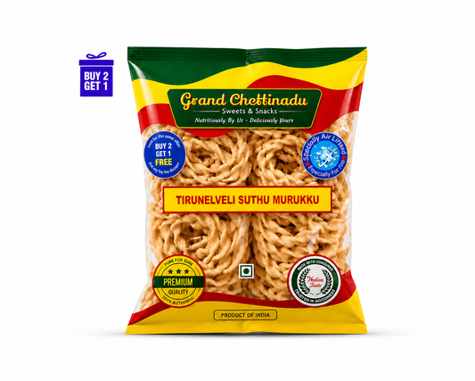 Grand Chettinadu Tirunelveli Suthu Murukku-125g