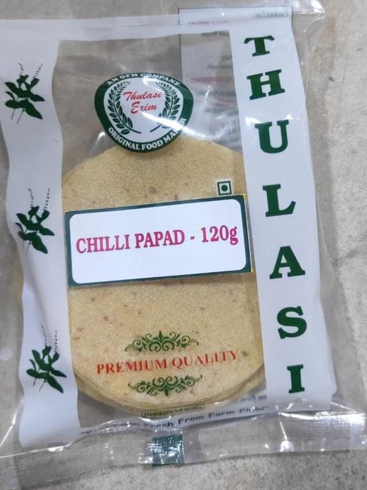 Thulasi Chilli Papad - 3.5" - 120g