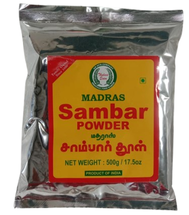 Madras_Sambar_Powder_in_eco-friendly_pouch_with_spice_ingredients