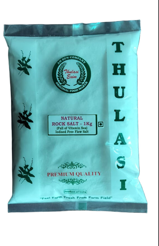 Thulas rock salt package on a dark surface